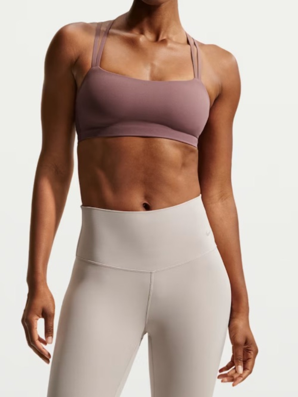 Nike Zenbusiness Drifit Double-Strap Mauve Sports Bra